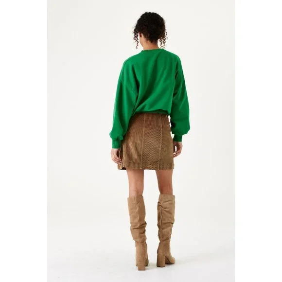 NWT GARCIA Kelly Green DAYDREAM Varsity Crewneck Sweater - Picture 3 of 6